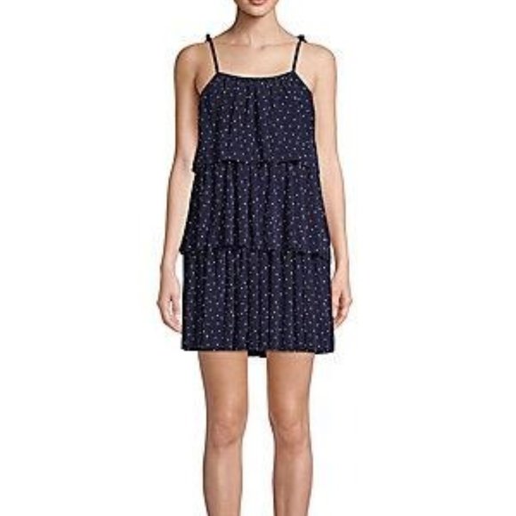 Free Generation Polka Dot Tiered Dress Women Size Small - Picture 1 of 8